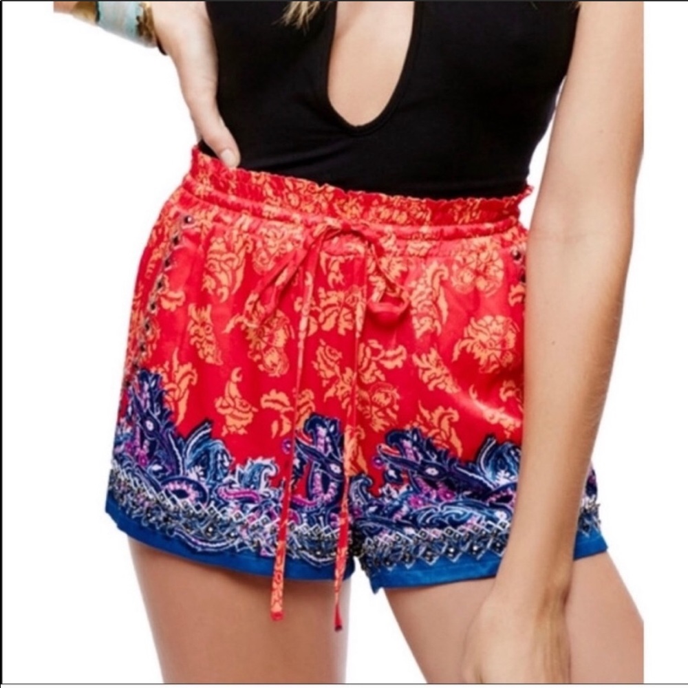 free people san paulo Paisley beaded shorts large